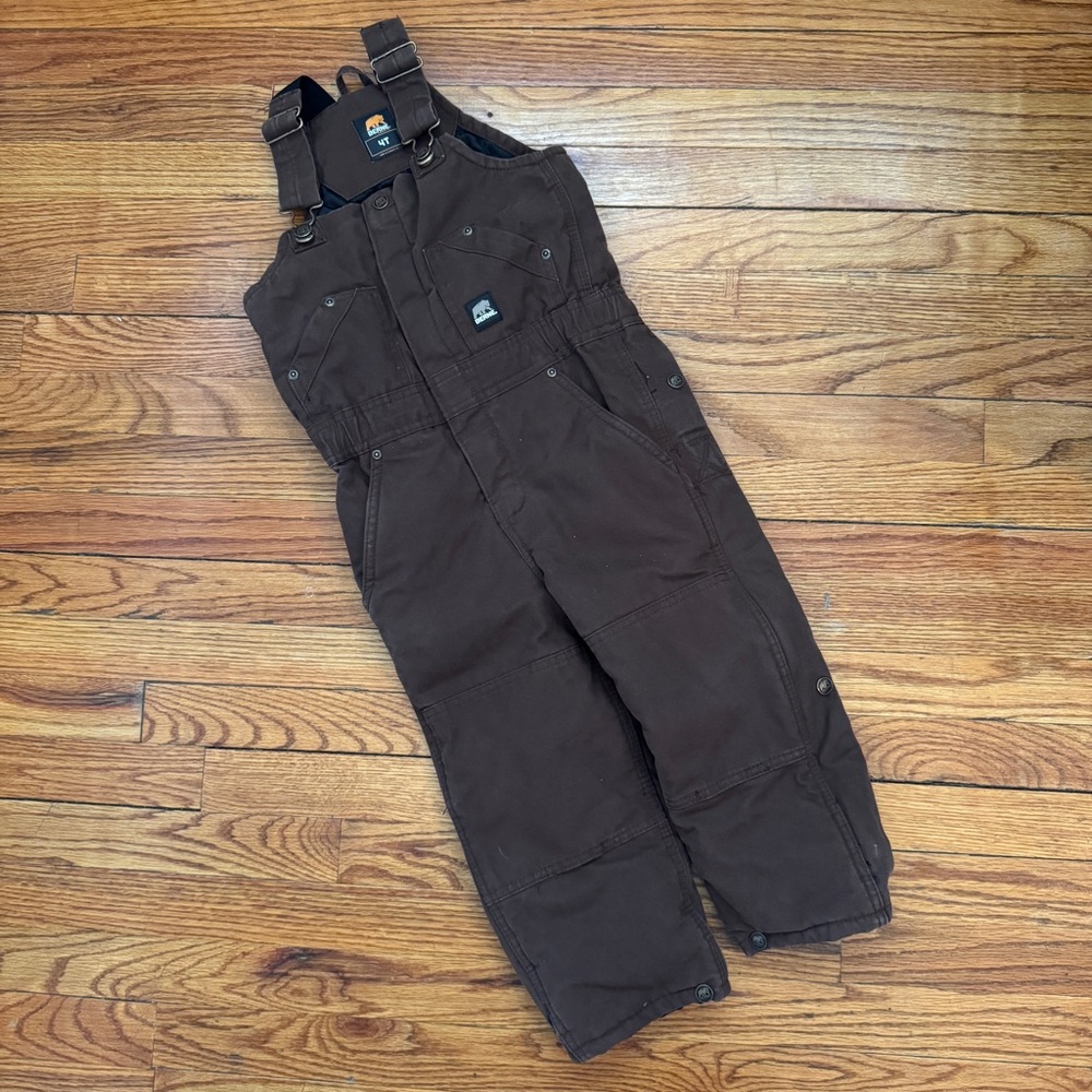 Berne Brown Insulated Overalls kids 4T